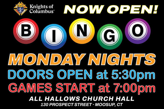 Bingo at All Hallows Church - Prospect Street in Moosup, CT